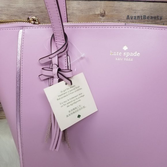 Kate Spade Kali Quartz Pink Large Tote Leather New - Picture 5 of 15